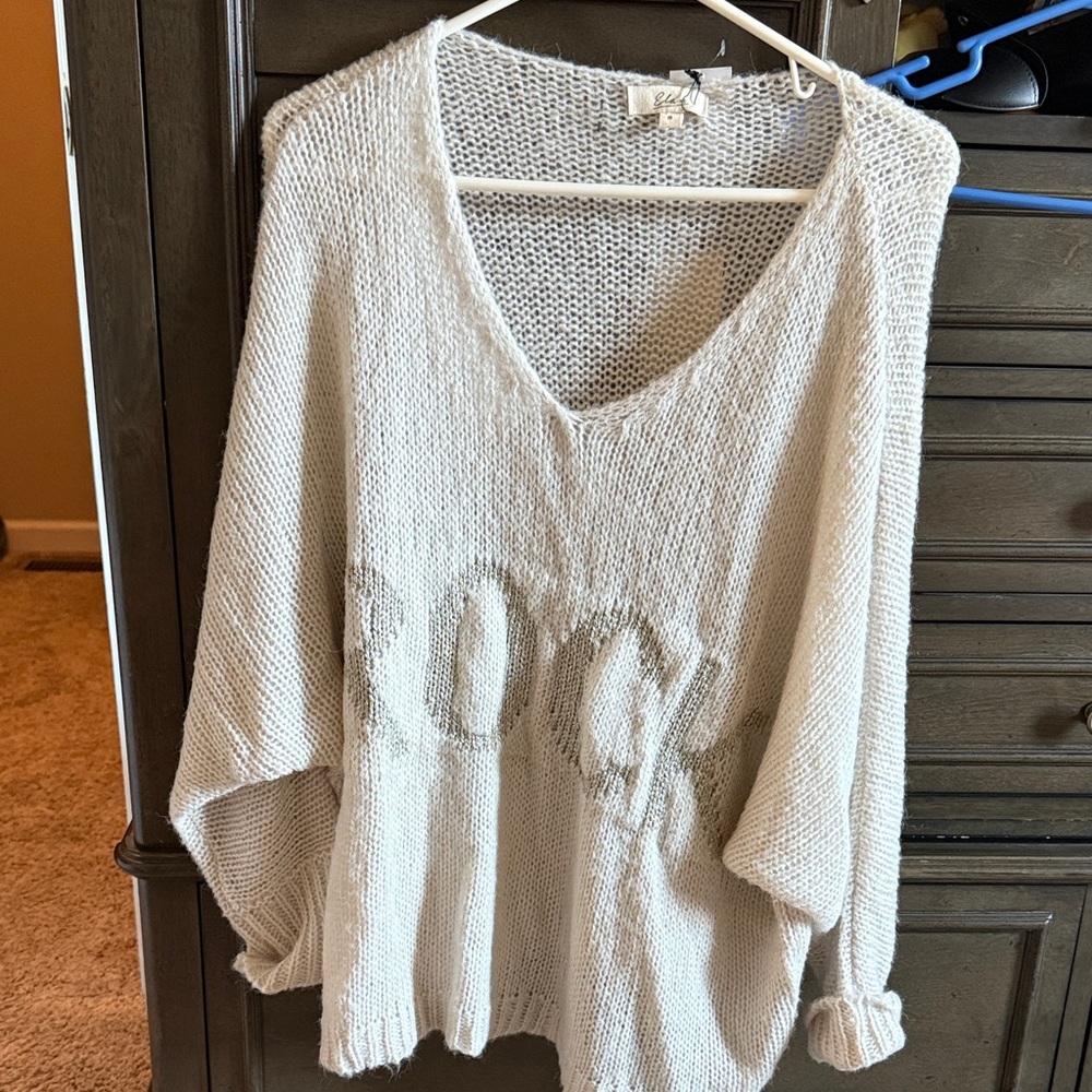 Elan Cream V-Neck Sweater